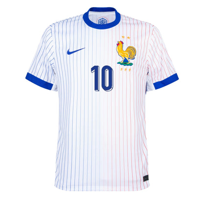 Nike Men's France 2024/25 Dri-Fit ADV Away Jersey w/ Mbappe # 10 Printing