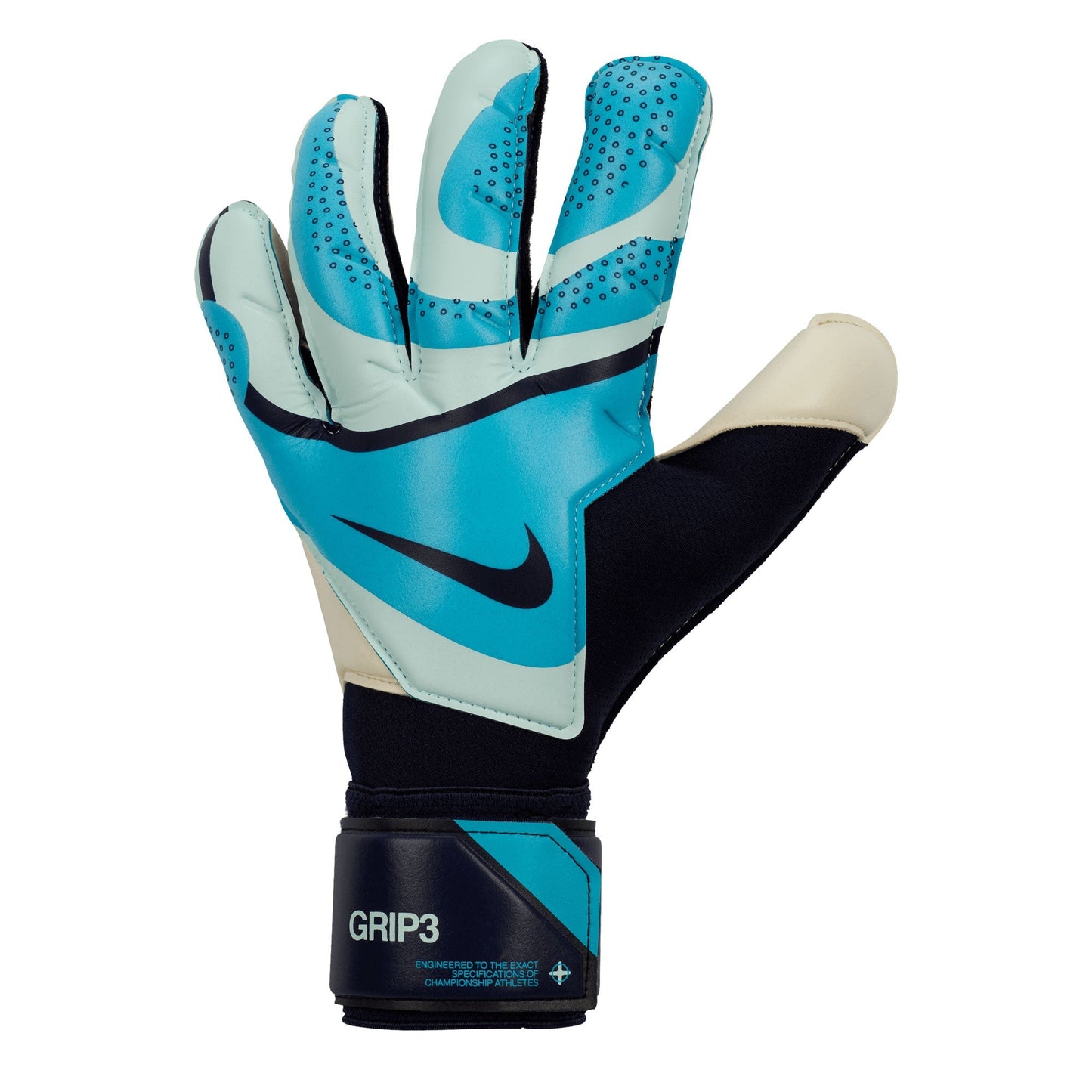 Nike Men's Grip 3 Goalkeeper Gloves Glacier Blue/Blackened Blue