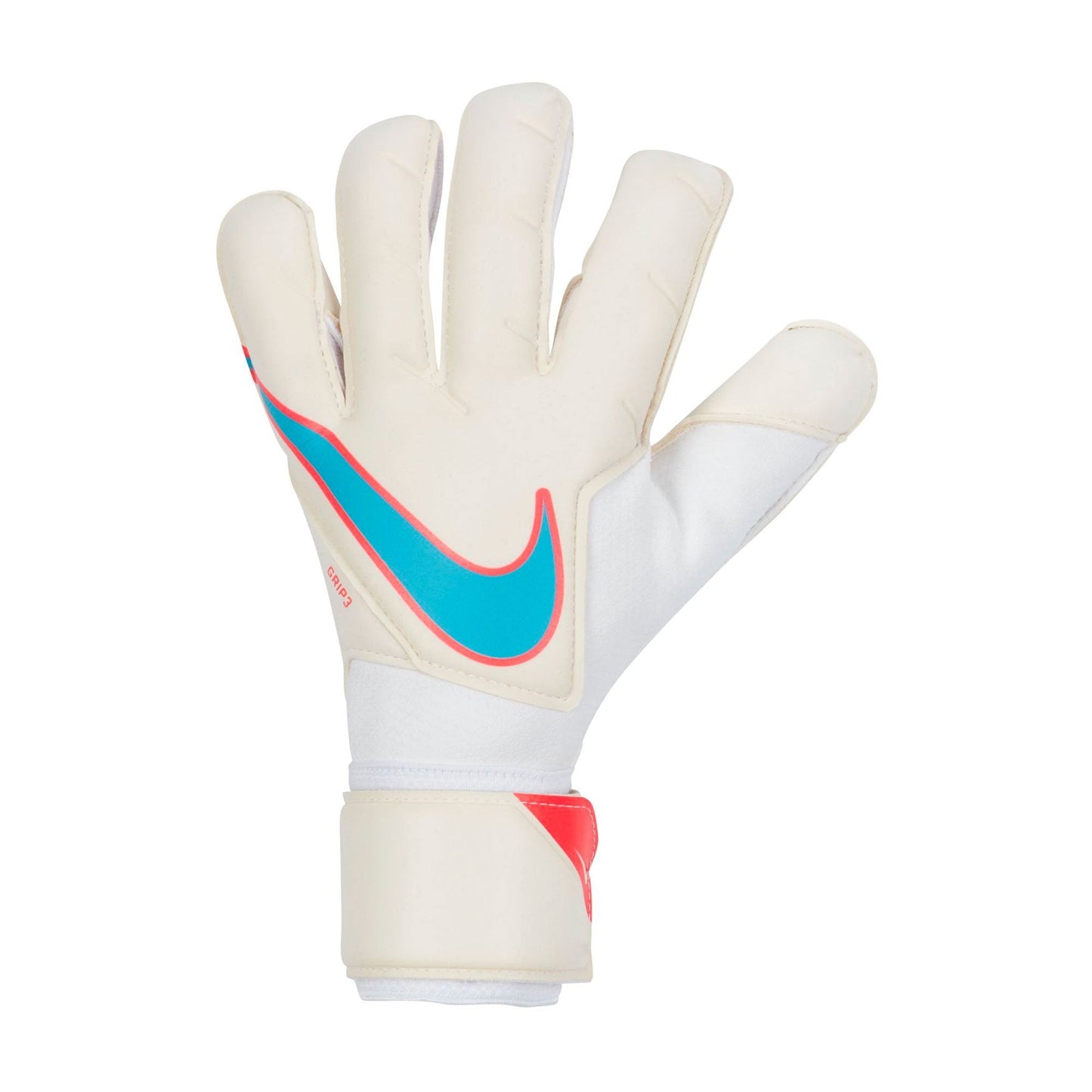 Nike Men's Grip 3 Goalkeeper Gloves White/Baltic Blue