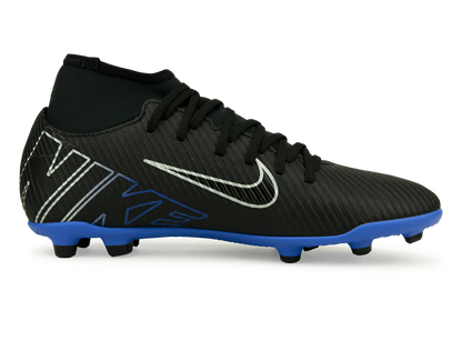 Nike Men's Zoom  Mercurial Superfly 9 Club FG/MG Black/Blue