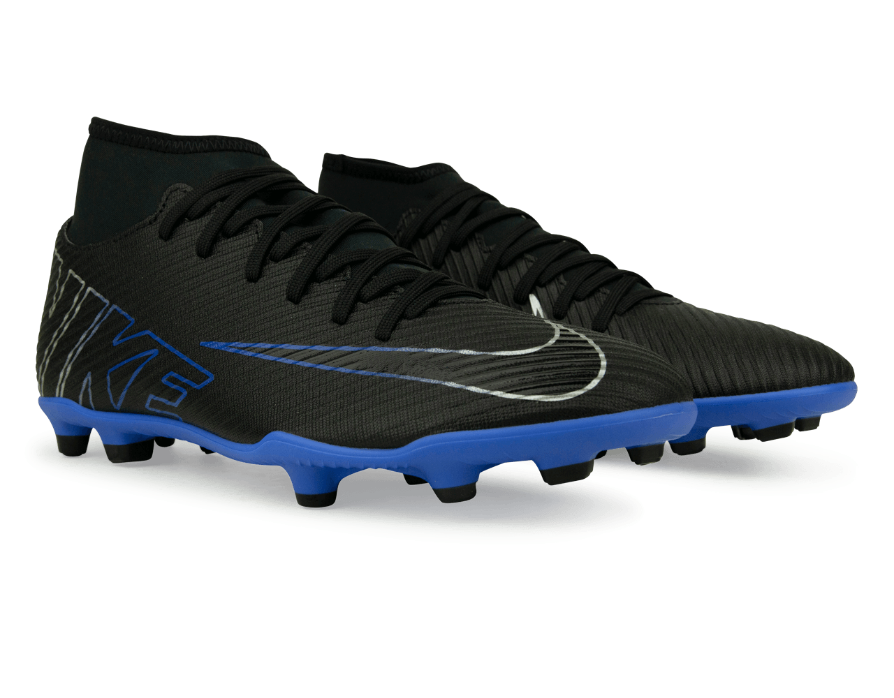 Nike Men's Zoom  Mercurial Superfly 9 Club FG/MG Black/Blue