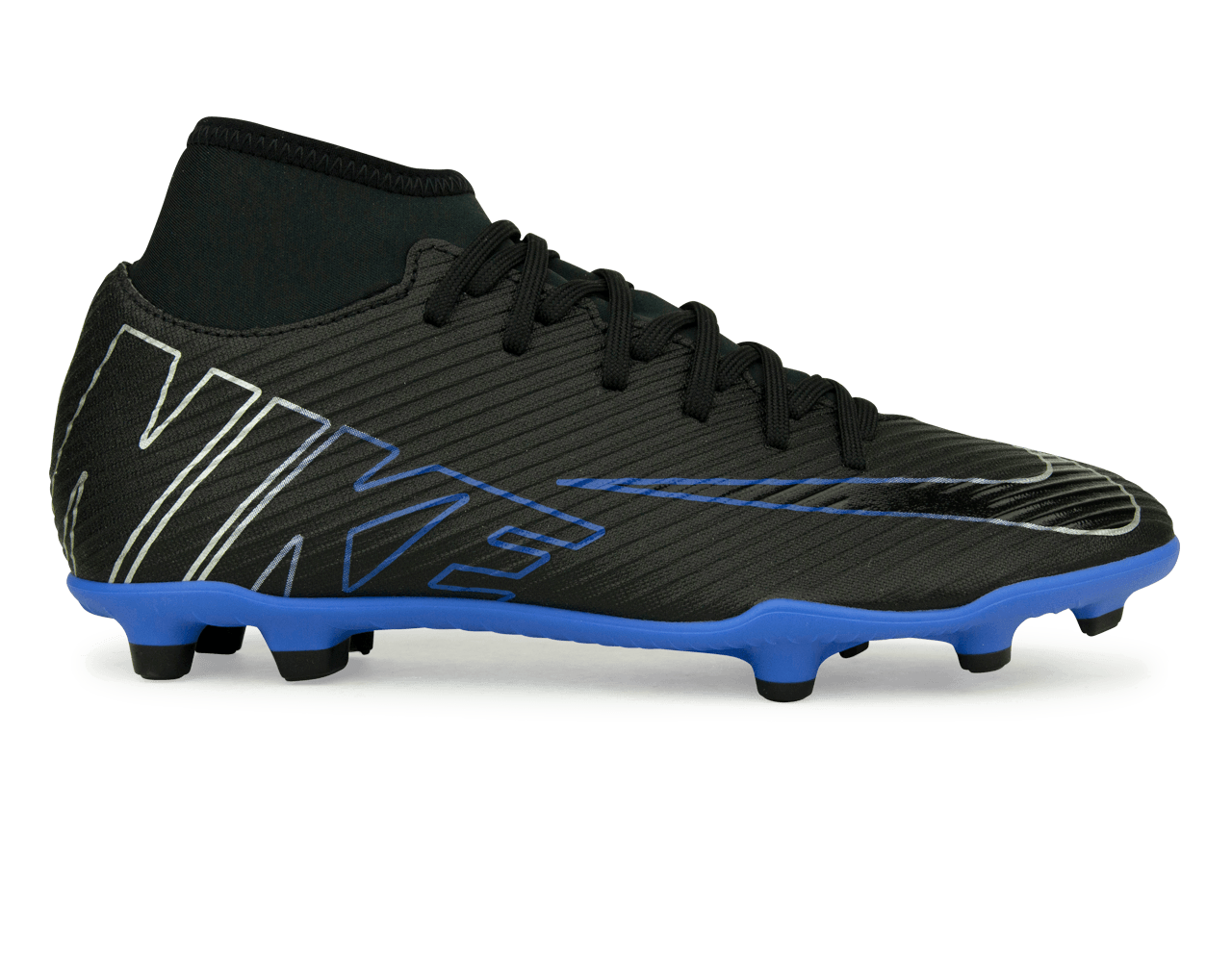 Nike Men's Zoom  Mercurial Superfly 9 Club FG/MG Black/Blue