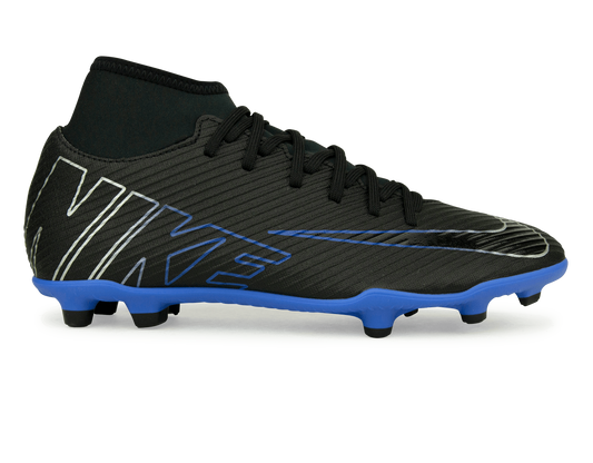 Nike Men's Zoom  Mercurial Superfly 9 Club FG/MG Black/Blue