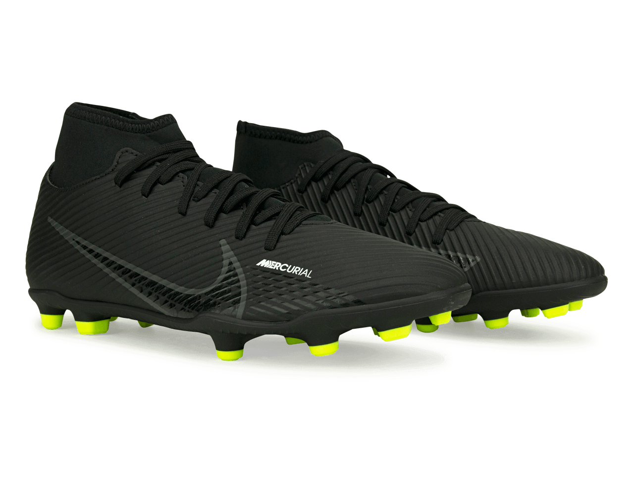 Nike Men's Zoom Mercurial Superfly 9 Club FG/MG Black/Volt