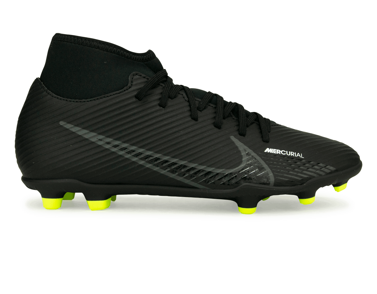 Nike Men's Zoom Mercurial Superfly 9 Club FG/MG Black/Volt