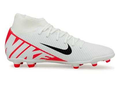 Nike Men's Zoom Mercurial Superfly 9 Club FG/MG White/Red