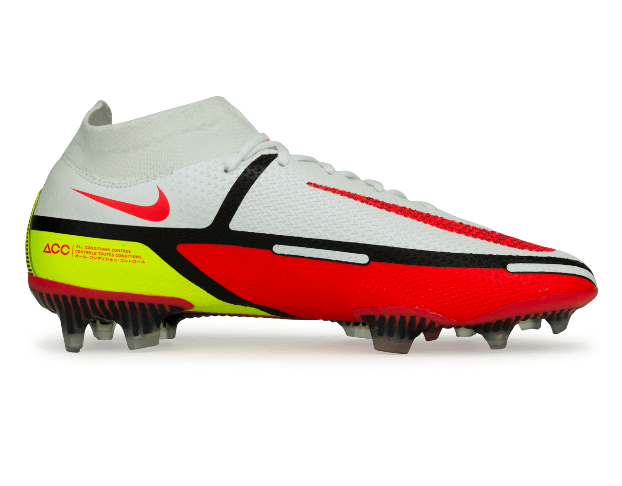 Nike Men's Phantom GT2 DF Elite FG White/Bright Crimson