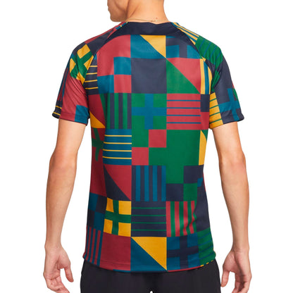 Nike Men's Portugal 2022/23 Pre-match Jersey Obsidian/ Gold Dart