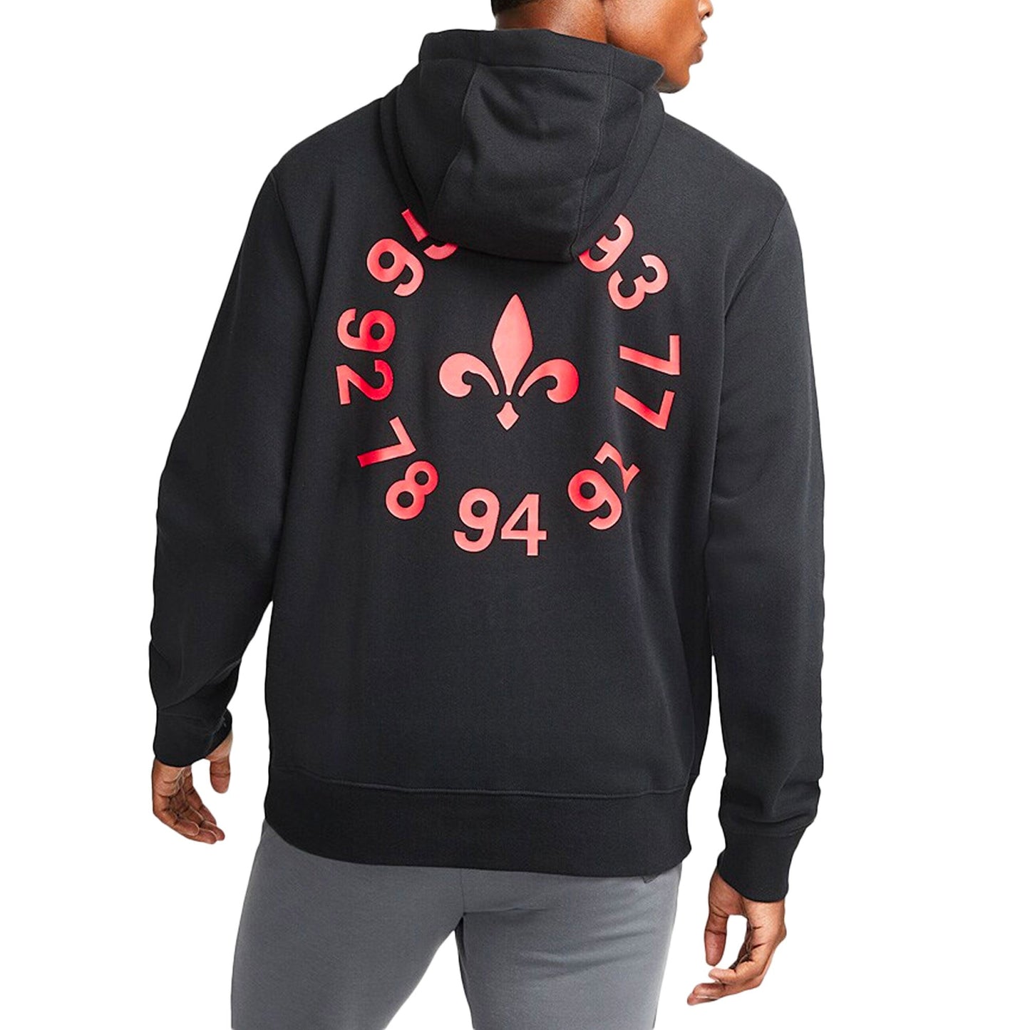Nike Men's PSG 2021/22 Full Zip Club Hoodie Black/Siren Red