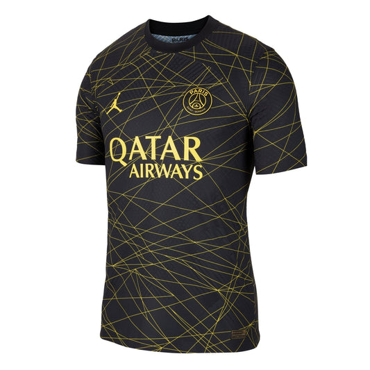 Nike Men's PSG 2022/23 Dri-FIT Fourth Jersey Black/Yellow
