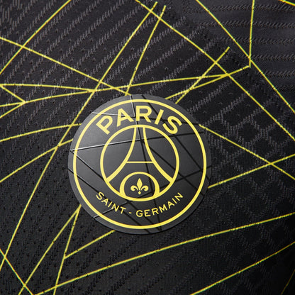 Nike Men's PSG 2022/23 Dri-FIT Fourth Jersey Black/Yellow