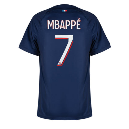 Nike Men's PSG 2023/24 Home Jersey w/ Mbappe #7 Printing