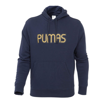 Nike Men's Pumas UNAM 2022 French Terry Fleece Hoodie Obsidian/Truly Gold
