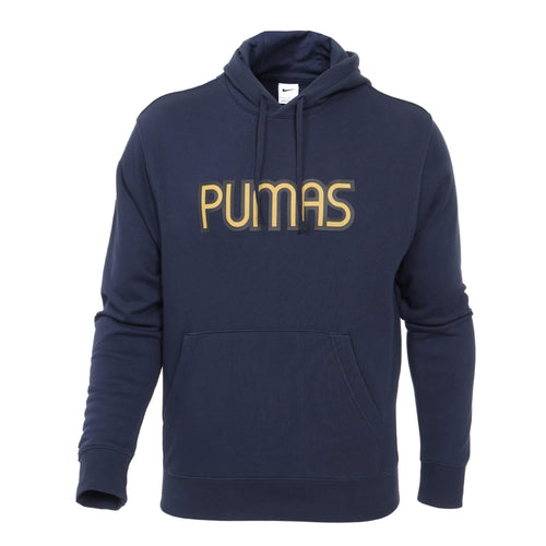 Nike Men's Pumas UNAM 2022 French Terry Fleece Hoodie Obsidian/Truly Gold