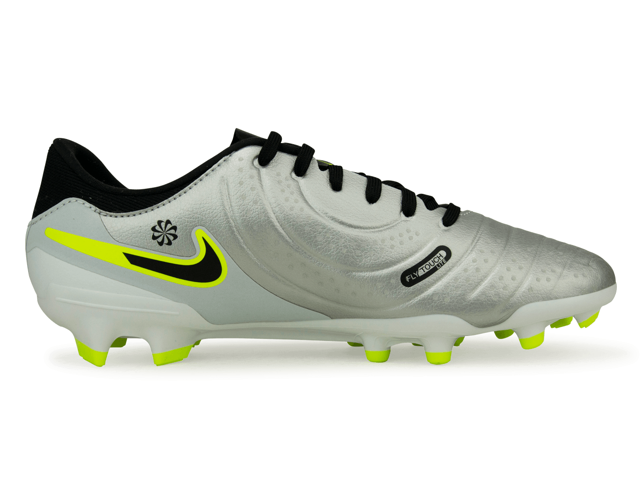 Nike Men's Tiempo Legend 10 Academy FG/MG Silver/Black/Volt