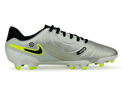 Nike Men's Tiempo Legend 10 Academy FG/MG Silver/Black/Volt