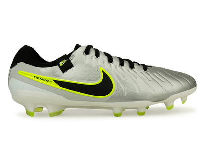 Nike Men's Tiempo Legend 10 Pro FG Silver/Black/Volt
