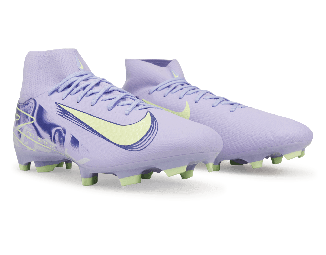 Nike Men's United Mercurial Superfly 10 Academy FG/MG Purple Agate/Barely Volt