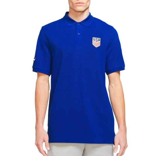 Nike Men's USA 2022/23 Polo Shirt Old Royal/White