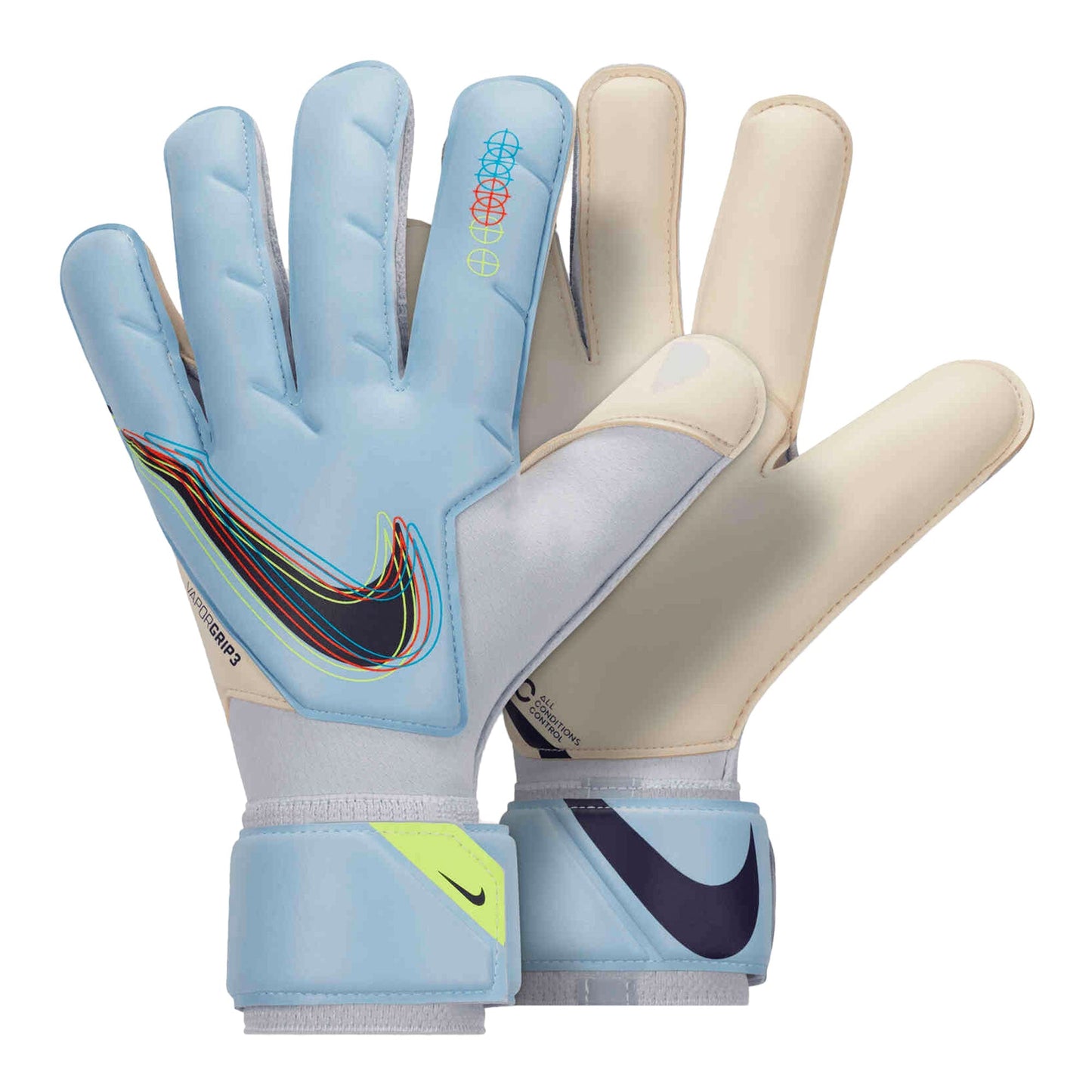 Nike Men's Vapor Grip 3 Goalkeeper Gloves Light Marine/Blackened Blue