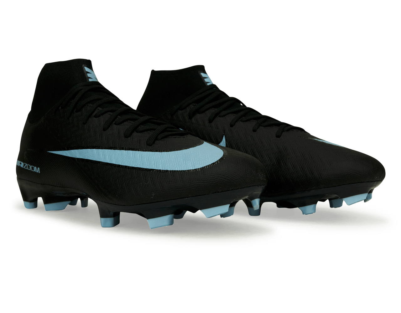 Nike Men's Zoom Mercurial Superfly 10 Academy FG/MG Black/Ice Blue