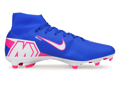 Nike Men's Zoom Mercurial Superfly 10 Academy FG/MG Racer Blue/White