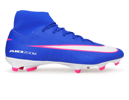 Nike Men's Zoom Mercurial Superfly 10 Academy FG/MG Racer Blue/White