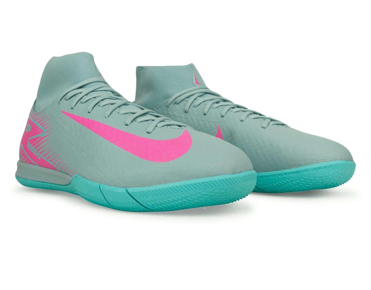 Nike Men's Zoom Mercurial Supefly 10 Academy IC Ocean Cube/Pink Blast