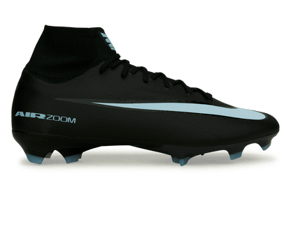 Nike Men's Zoom Mercurial Superfly 10 Pro FG Black/Ice Blue