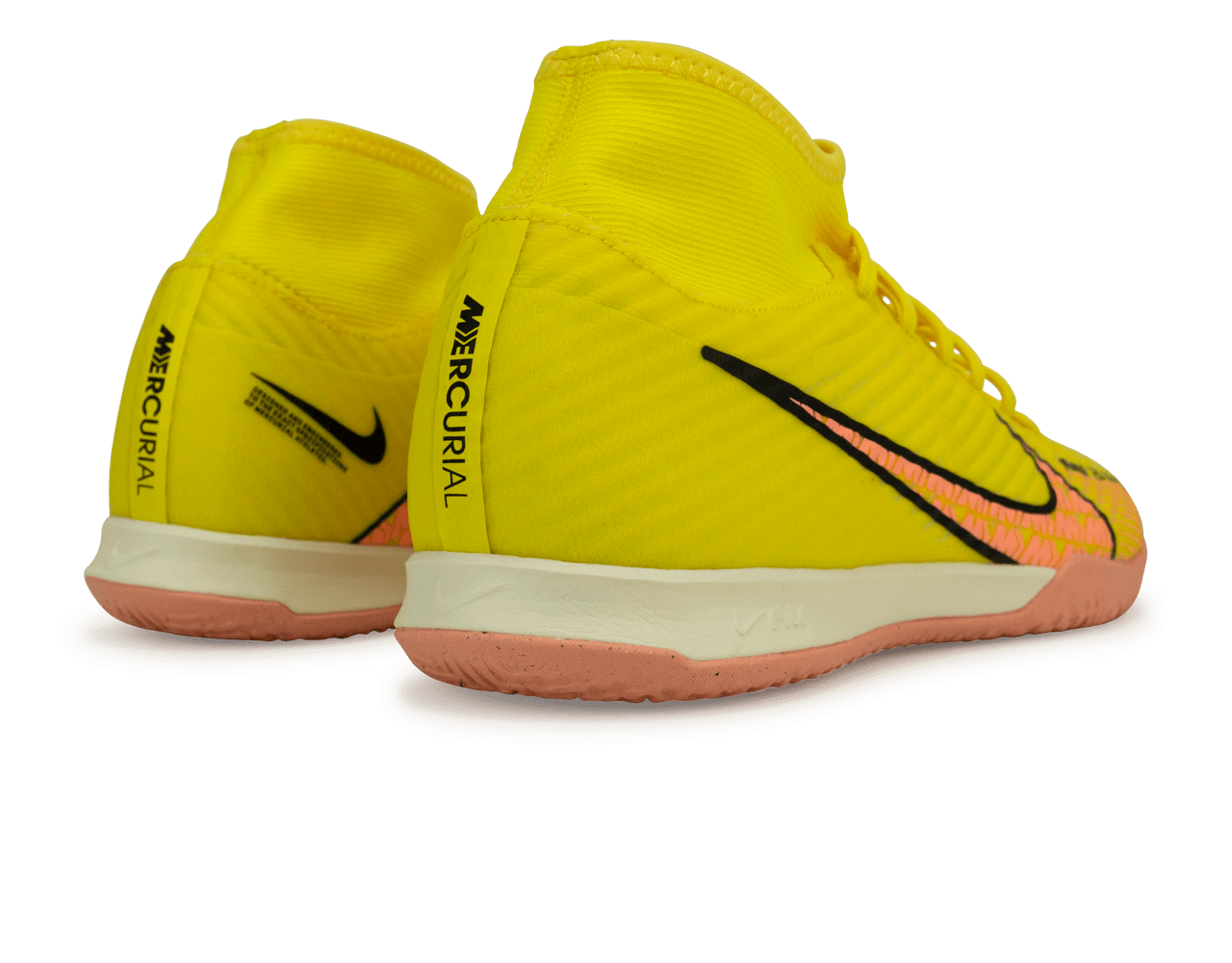 Nike Men's Zoom Mercurial Superfly 9 Academy IC Yellow Strike/Sunset Glow