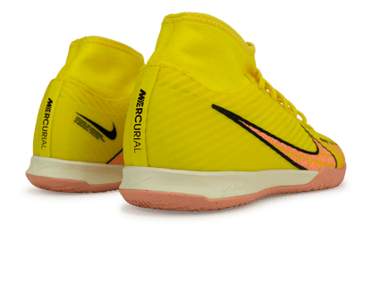 Nike Men's Zoom Mercurial Superfly 9 Academy IC Yellow Strike/Sunset Glow