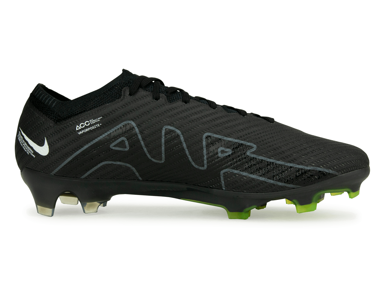 Nike Men's Zoom Mercurial Vapor 15 Elite FG Black/Volt