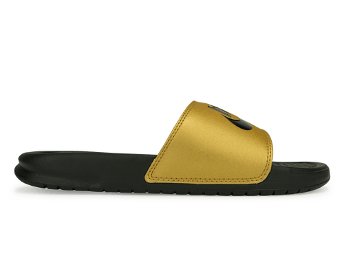 Nike Women's Benassi JDI Sandal Black/Metallic Gold