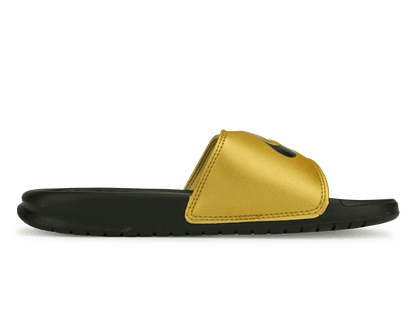 Nike Women's Benassi JDI Sandal Black/Metallic Gold