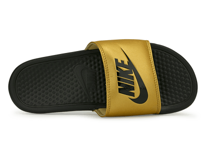 Nike Women's Benassi JDI Sandal Black/Metallic Gold