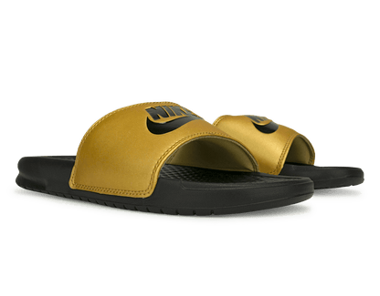 Nike Women's Benassi JDI Sandal Black/Metallic Gold