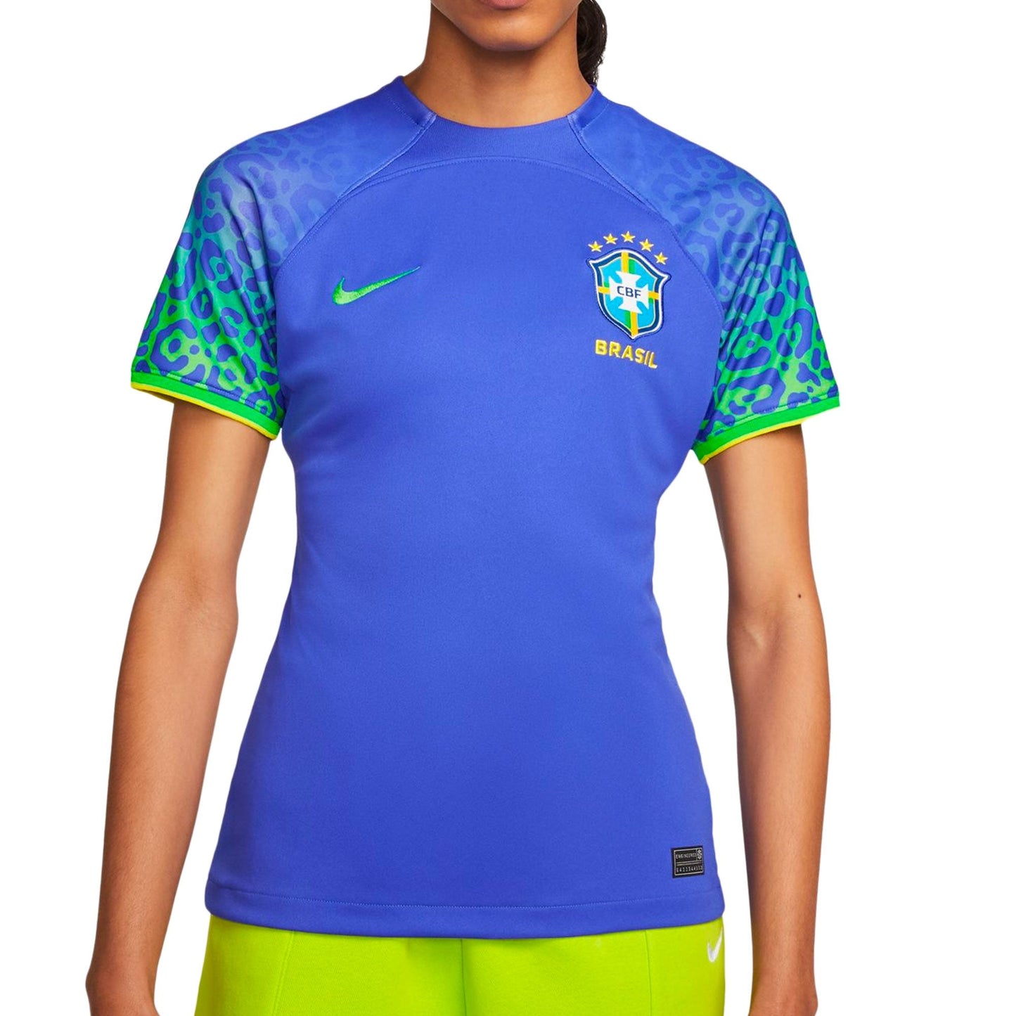 Nike Women's Brazil 2022/23 Away Jersey Paramount Blue/Green Spark