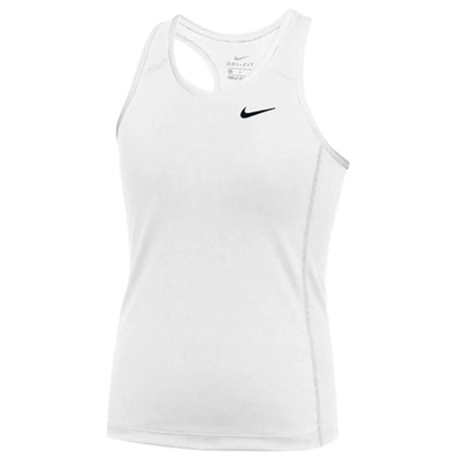 Nike Women's Dry Tank Running Sleeveless Singlet Shirt White