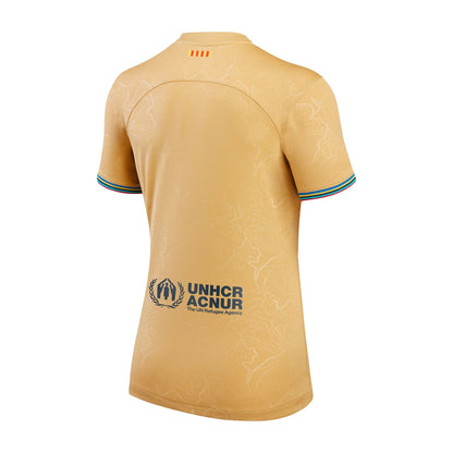 Nike Women's FC Barcelona 2022/23 Away Jersey Club Gold/Obsidian