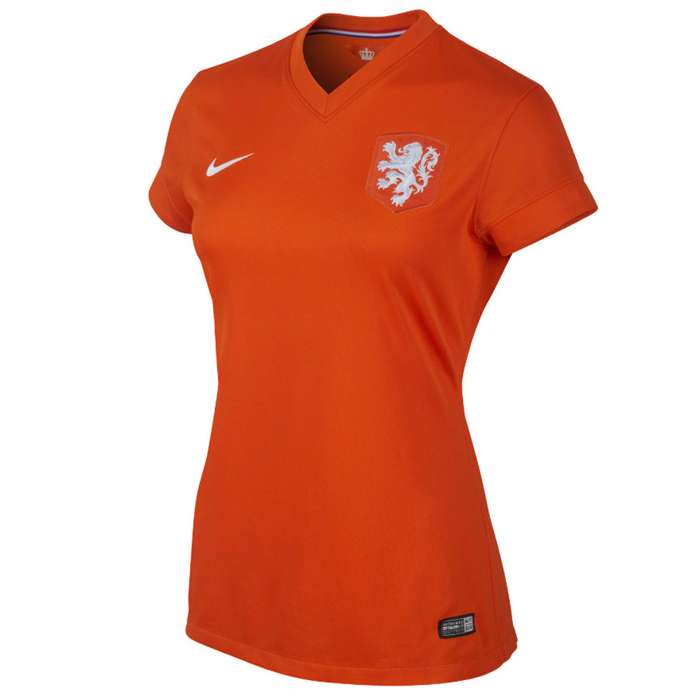 Nike Women's Netherlands 2014 Home Soccer Jersey Safety Orange/Football White