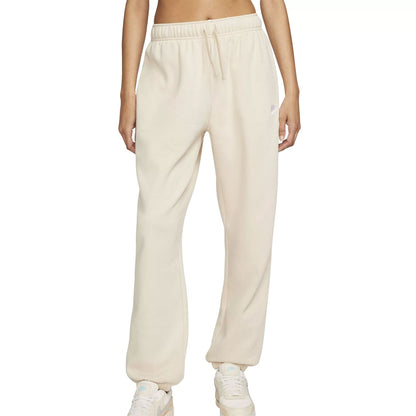 Nike Women's Sportswear Club Fleece Oversized Sweatpants Sanddrift/White