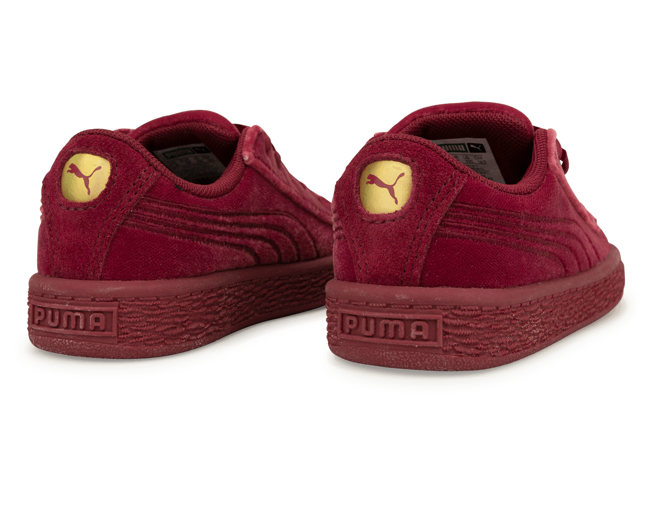 PUMA Kids Basket Classic Velour Red/Gold