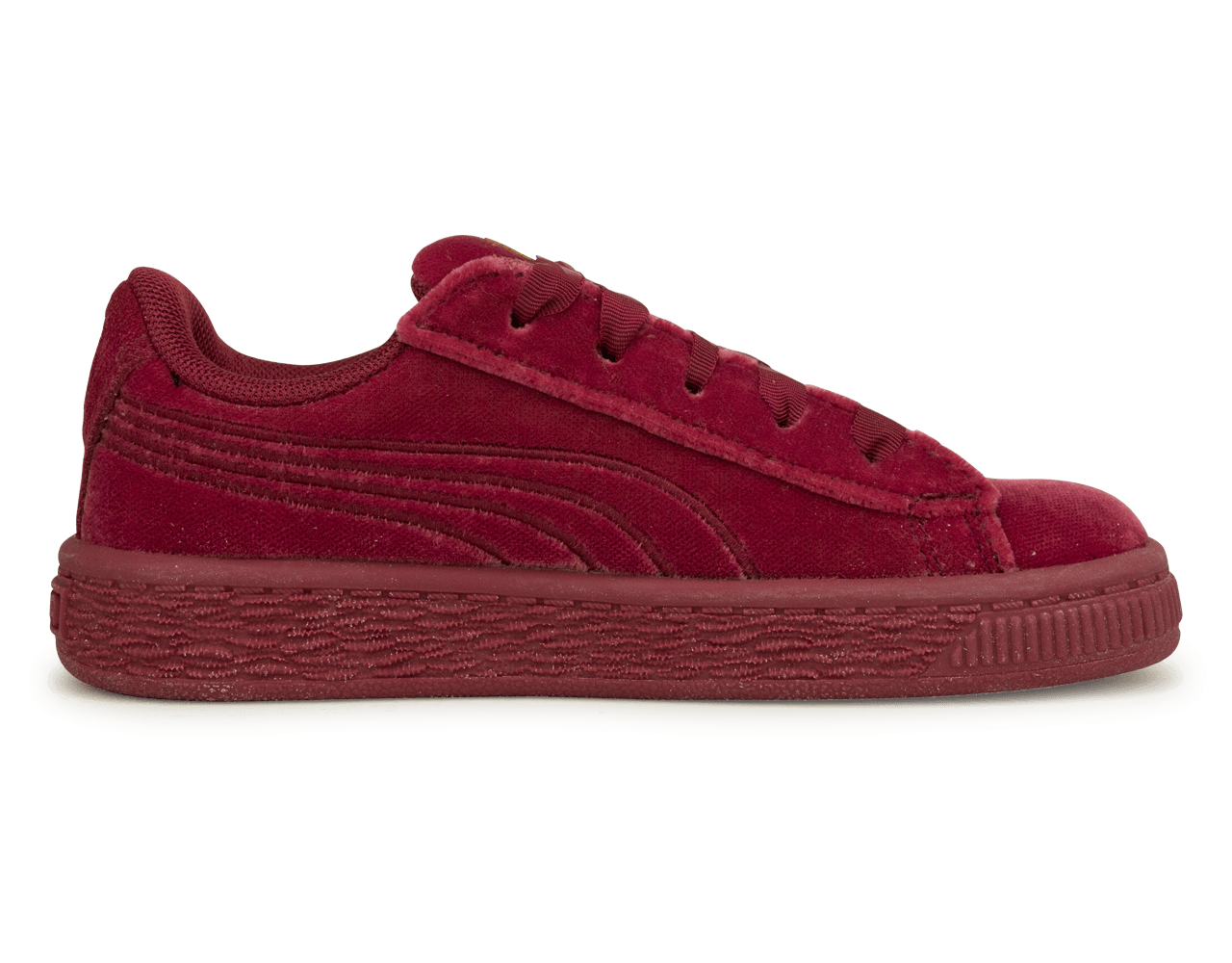 PUMA Kids Basket Classic Velour Red/Gold