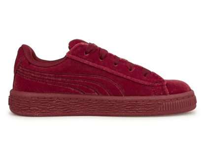 PUMA Kids Basket Classic Velour Red/Gold