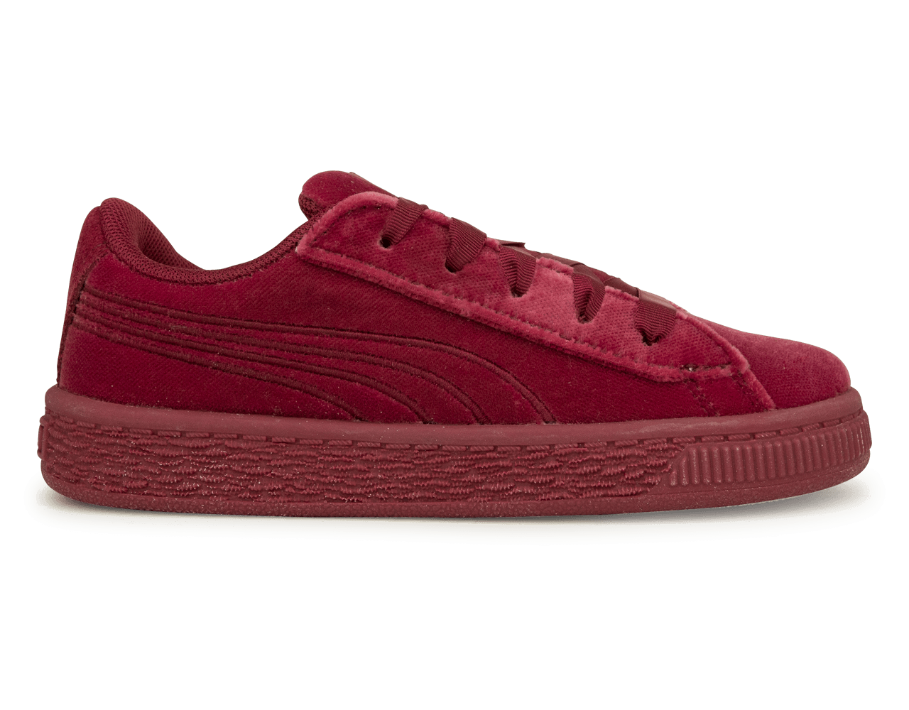 PUMA Kids Basket Classic Velour Red/Gold