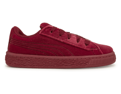 PUMA Kids Basket Classic Velour Red/Gold
