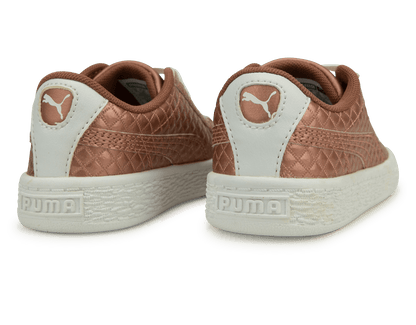 PUMA Kids Basket Met Emboss Rose/White