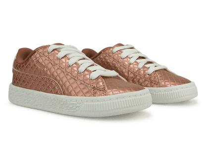 PUMA Kids Basket Met Emboss Rose/White