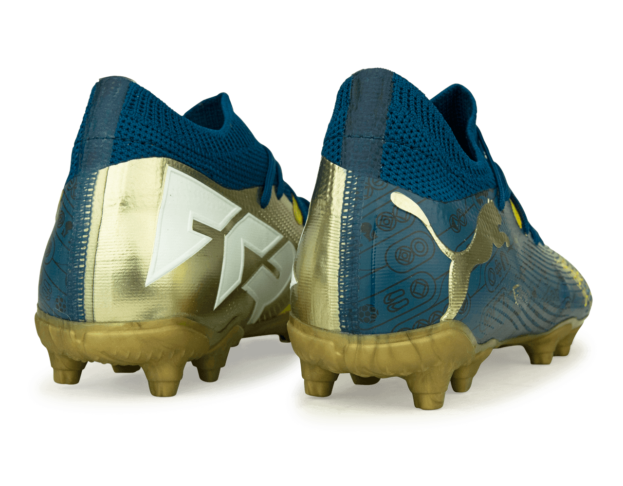 PUMA x Neymar JR Kids Future 7 Match BNA FG/AG Blue/Yellow/Green Gold