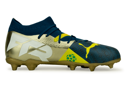 PUMA x Neymar JR Kids Future 7 Match BNA FG/AG Blue/Yellow/Green Gold